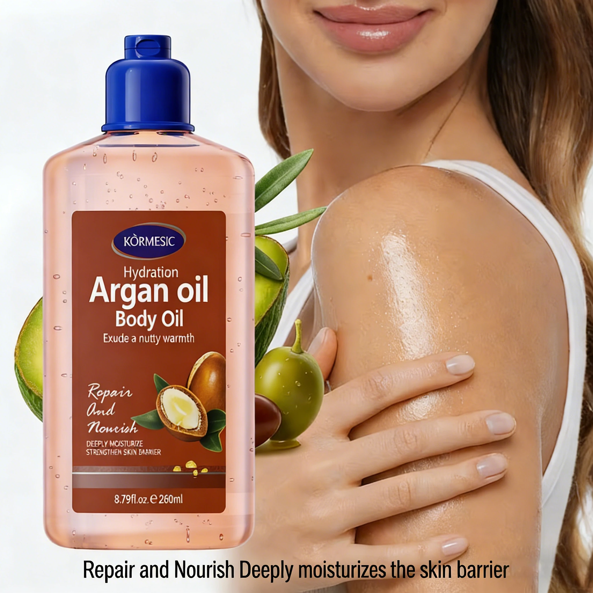 

260 мл увлажняющее масло для тела, осветляет кожу, подходит для всех типов кожи, питает, увлажняет кожу, повышает разглаживание, уход за кожей