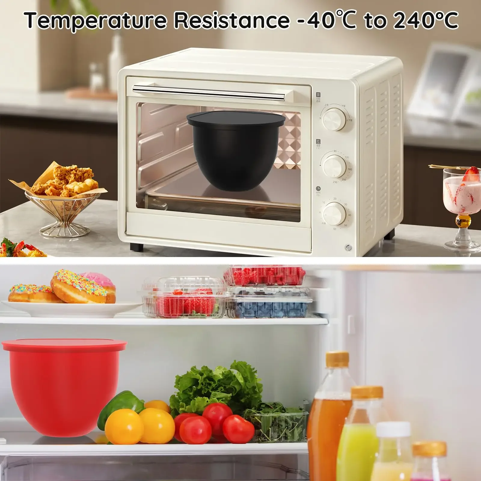 

Silicone Liners for KitchenAid Tilt-Head - 5QT Stand Mixers Mixing Bowl Liner Replacement Attachments Kitchen Tools Accessories