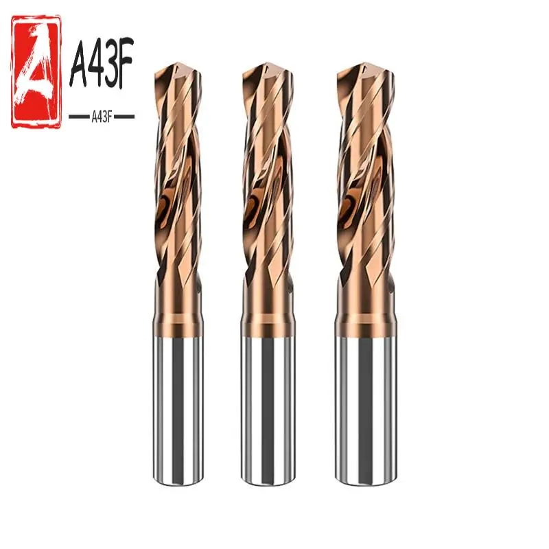 

A43F-3PCS External Cooling Carbide Drill Bit Non-Standard Diameter 3.00 4.0 5.0 Solid Internal Cooling
