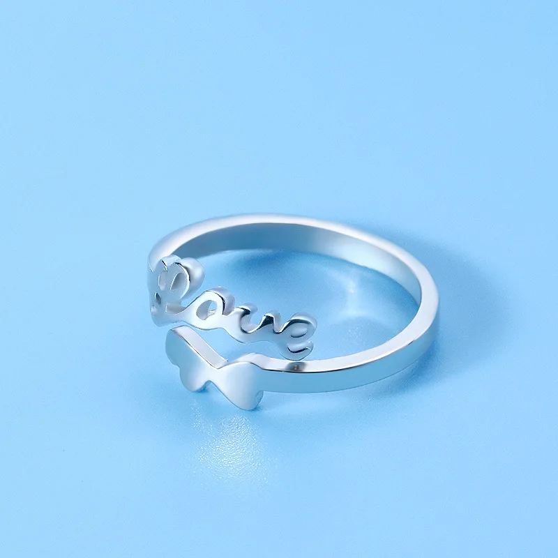 Neuer 925 Sterling Silber Ring LOVE für Damen Hochzeit Luxus Schmuck Verlobung Charm Mode Party Geburtstag Hohe Qualität