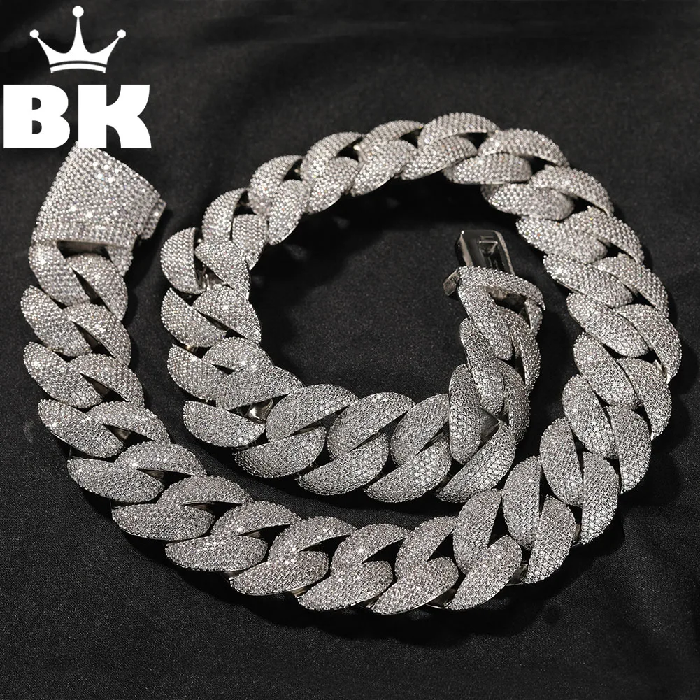 the bling king colar com link cubano bolha para homens colar pesado micro pavimentado corrente de zirconia cubica gargantilha deluxe rock joias hip hop 24 mm 01