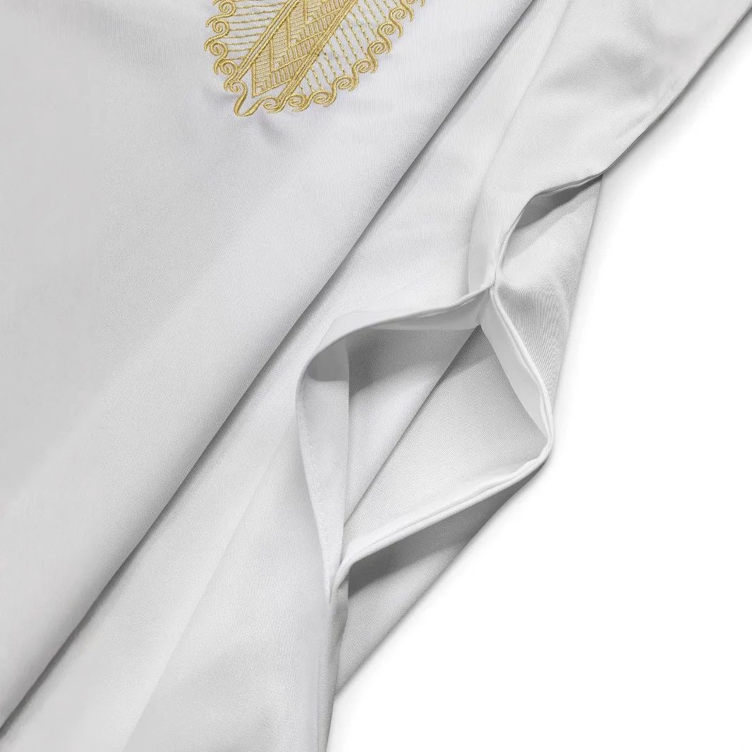 Nuovo 2025 Musulmano Manica Media Ricamato Stile Etnico Marocchino Abito da Uomo Tasca Laterale Abaya Ramadan Dubai Lusso Islam Elegante