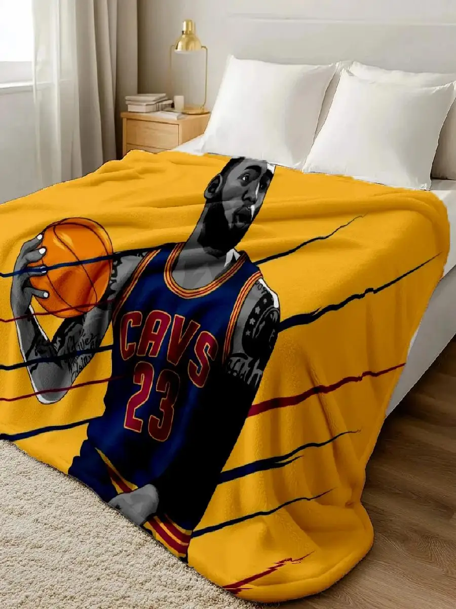 KING LeBron James Basketball Blanket  Soft Cozy Throw for Living Room Bedroom Travel and Gifting