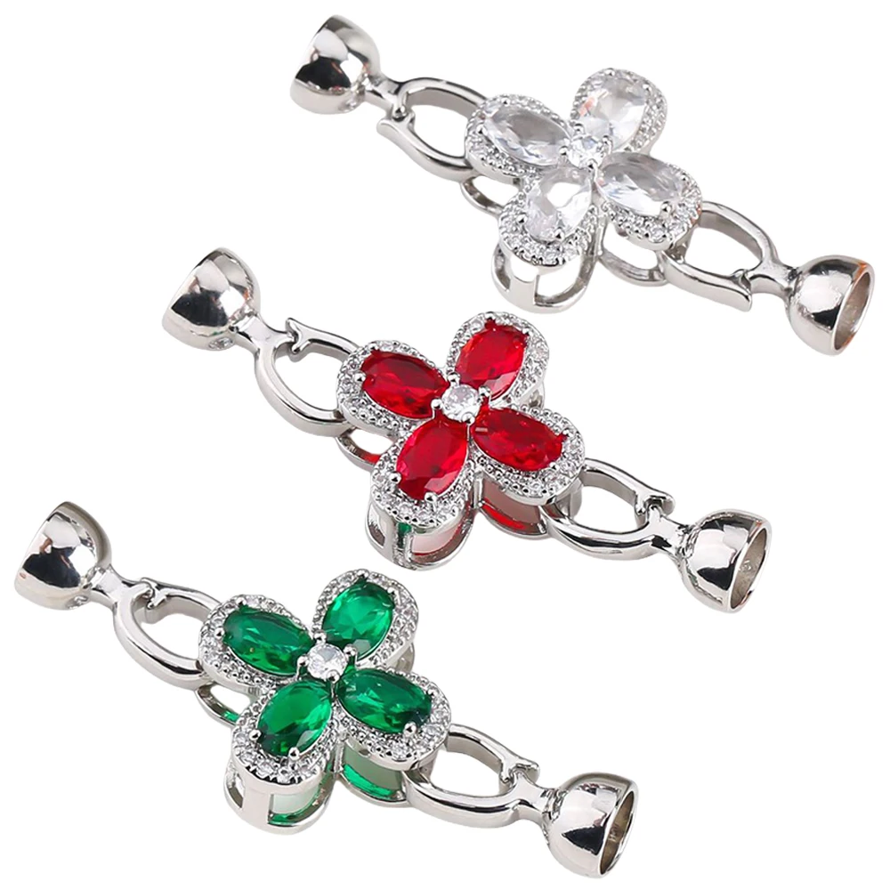 Juya DIY Decoration Fastener Connector Pendant Lock Clasps Hooks Accessories For Women Natural Stone Pearls Beads Jewelry Making