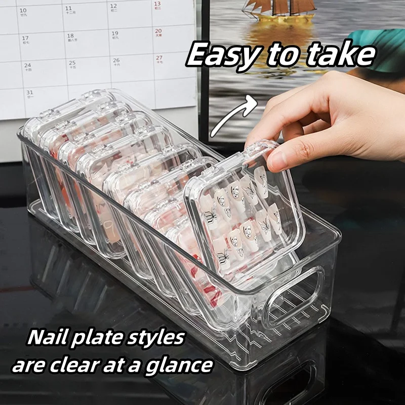 Press on Nail Storage Box Acrylic Fake Nail Display Box for Bracelets Earrings Necklaces Art Home High-End Exquisite Display Box