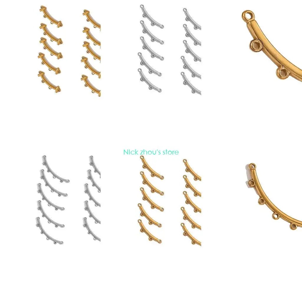 

E15E 10 шт., застежка из нержавеющей стали, ожерелье, браслет, подвеска, изогнутые разъемы