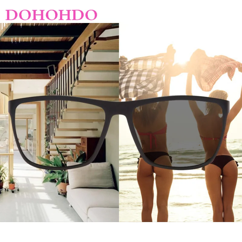 DOHOHDO 2024 Photochromic Chameleon Polarized Sunglasses Men Women Brand Designer Driving Sun Glases UV400 Polarized Sunglasses