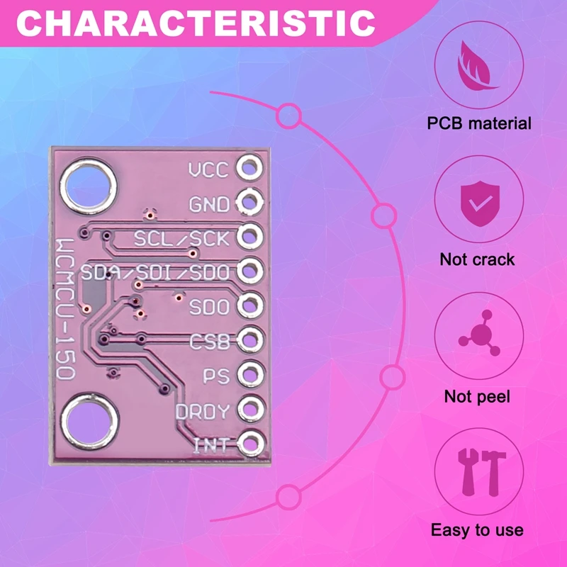 Módulo de sensor geomagnético MCU-150 BMM150 Módulo magnetômetro Módulo de sensor geomagnético de bússola
