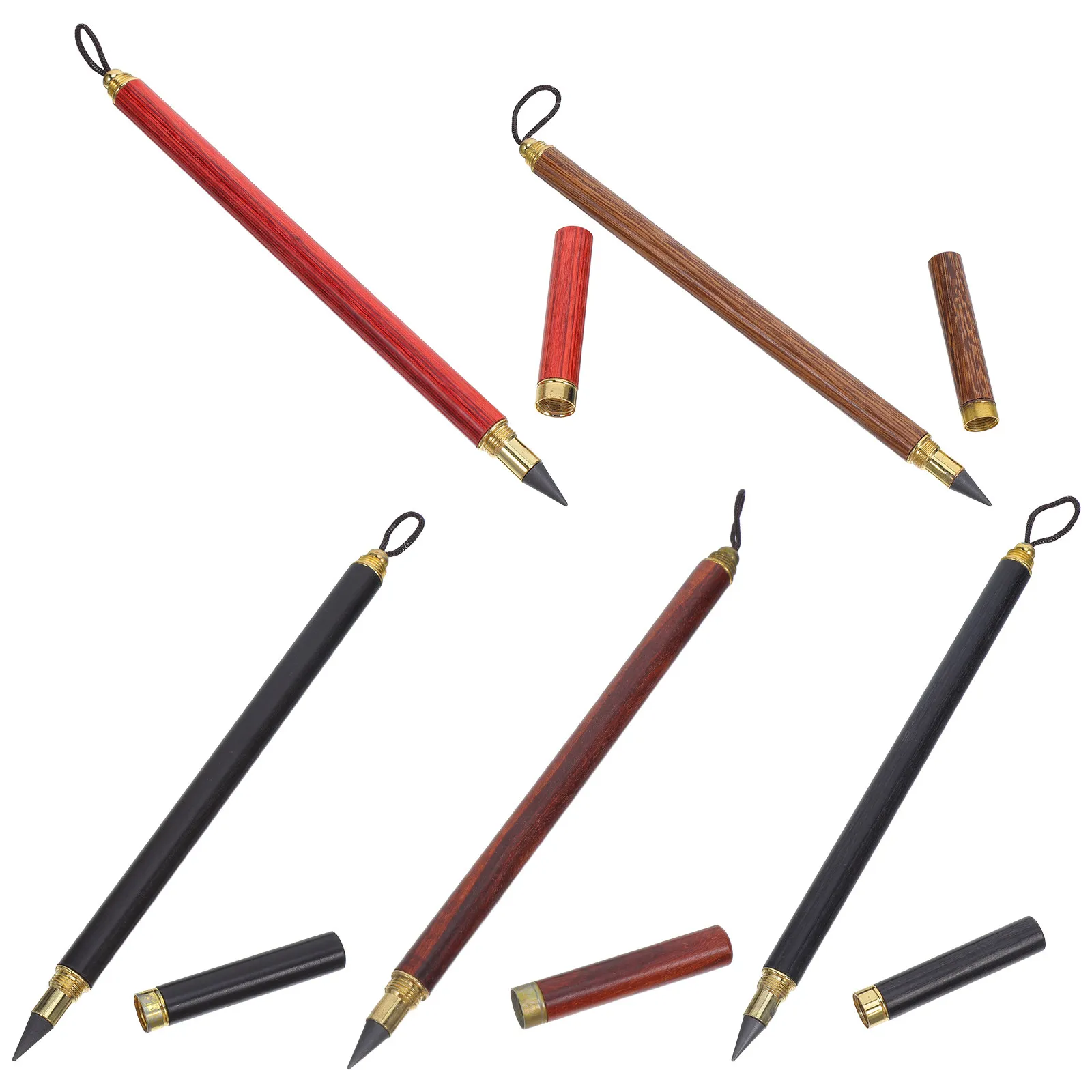 5Pcs Eternal Wood Pencils Premium Infinity Inkless Writing Tool for School Office Art Drafting Sketch Supplies