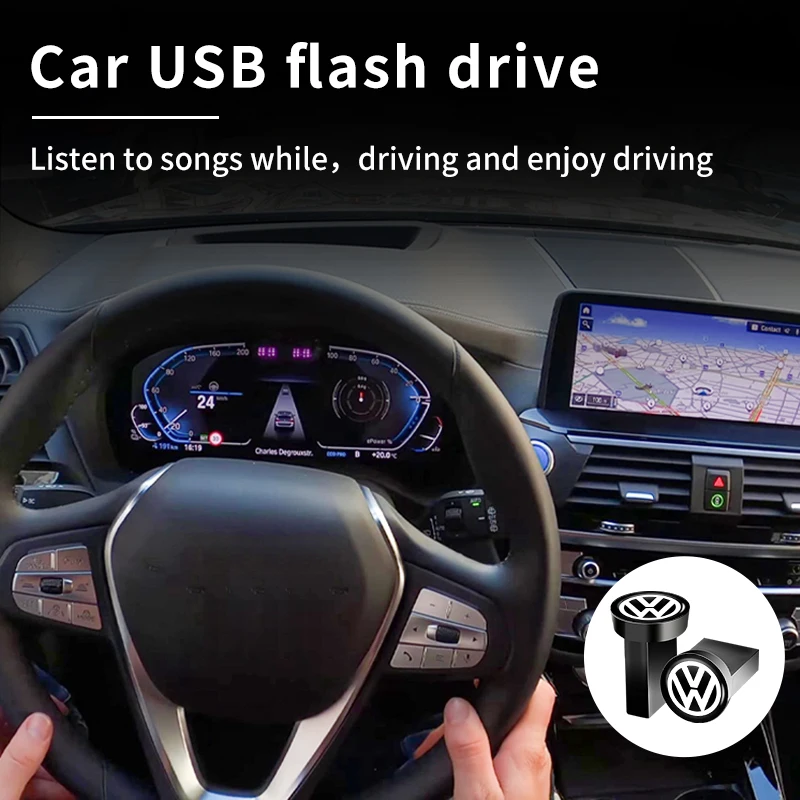 Car USB Flash Drive 16GB 32GB 64GB Memory Device For VW GTI Polo Passat Golf Scirocco Tiguan Jetta T-ROC Touareg Touran CC