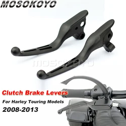 CNC Motorcycle Handlebar Hand Clutch Brake Levers Control For Harley Touring 2008-2012 2013 Street Glide Road King Electra Glide