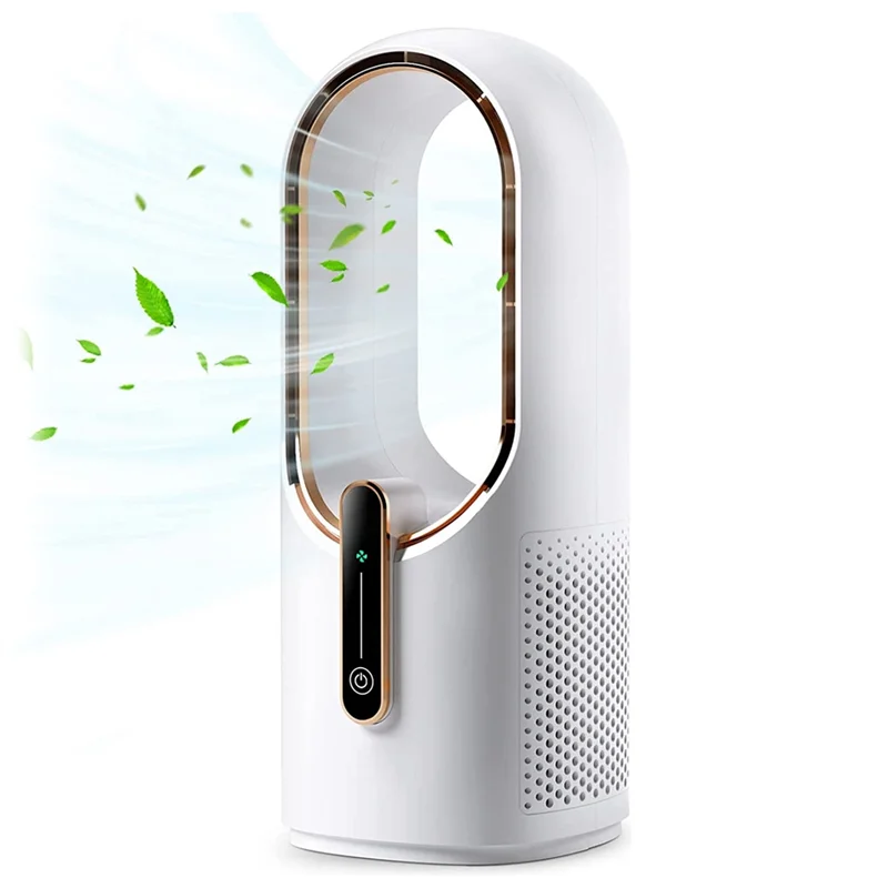 Desk Fan Bladeless, Office Fan Small Cooling Fan Portable Silent Fan Type-C Charging for Office, Living Room, Bedroom