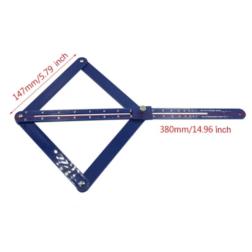 380mm 450mm Multifunctional Protractor Corner Angle Finder Tool Square Ruler for Woodworking Craft  Angle Measuring Tool