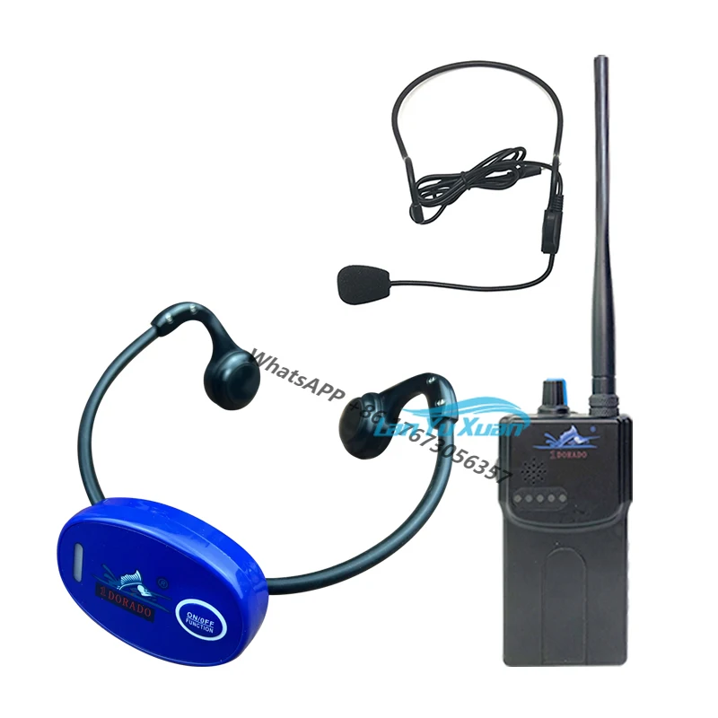 Swimming Training Real Time Teaching 1 FM Transmitter  Aquatalk Bone Conduction Headphone