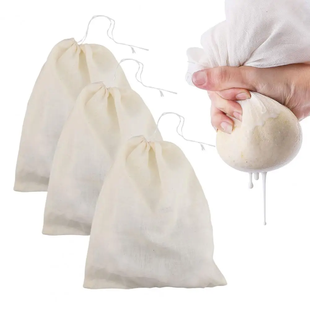 

3Pcs/Set Strainer Bag Useful Strong Penetration Food Filter Pouch Food Grade Mesh Pouch