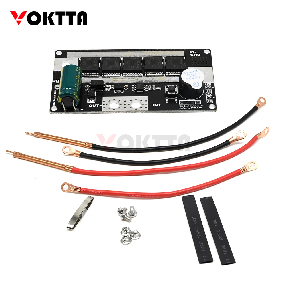 

DC 12V Spots Welding Machine Control Board ​DIY Set Nickel Plated Sheet 18650 lithium battery 5MOS (90-150A)