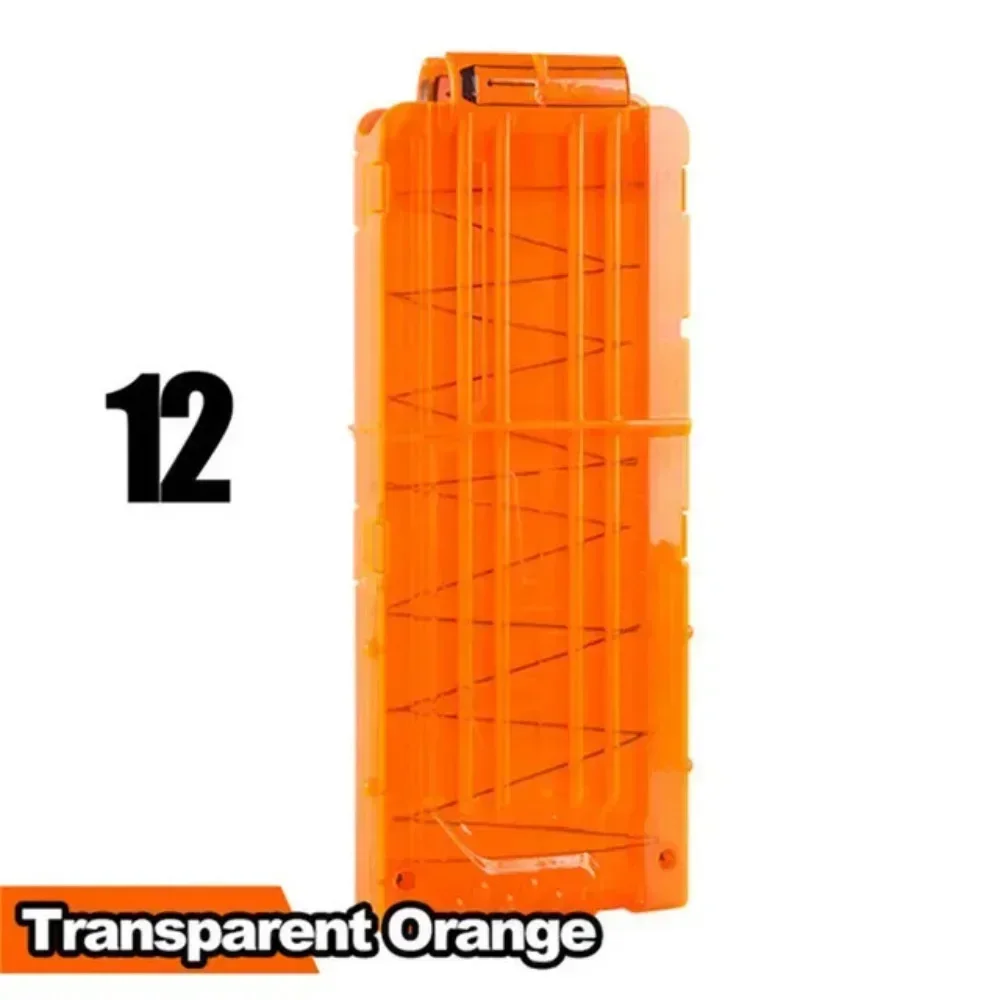 مشبك إعادة تحميل عالمي برتقالي شفاف 6 /12 /18 طلقة لمجلة السهام ملحقات مسدس لعبة رصاصة ناعمة