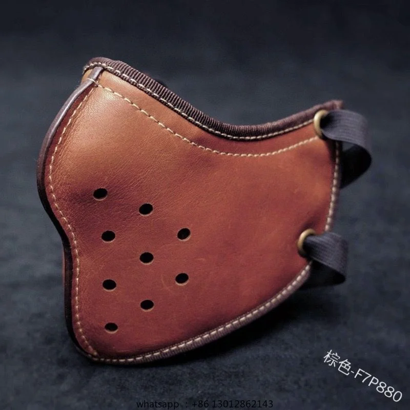

New men's punk locomotive shape mask cycling mask PU leather outdoor windproof and dust mask F7P880