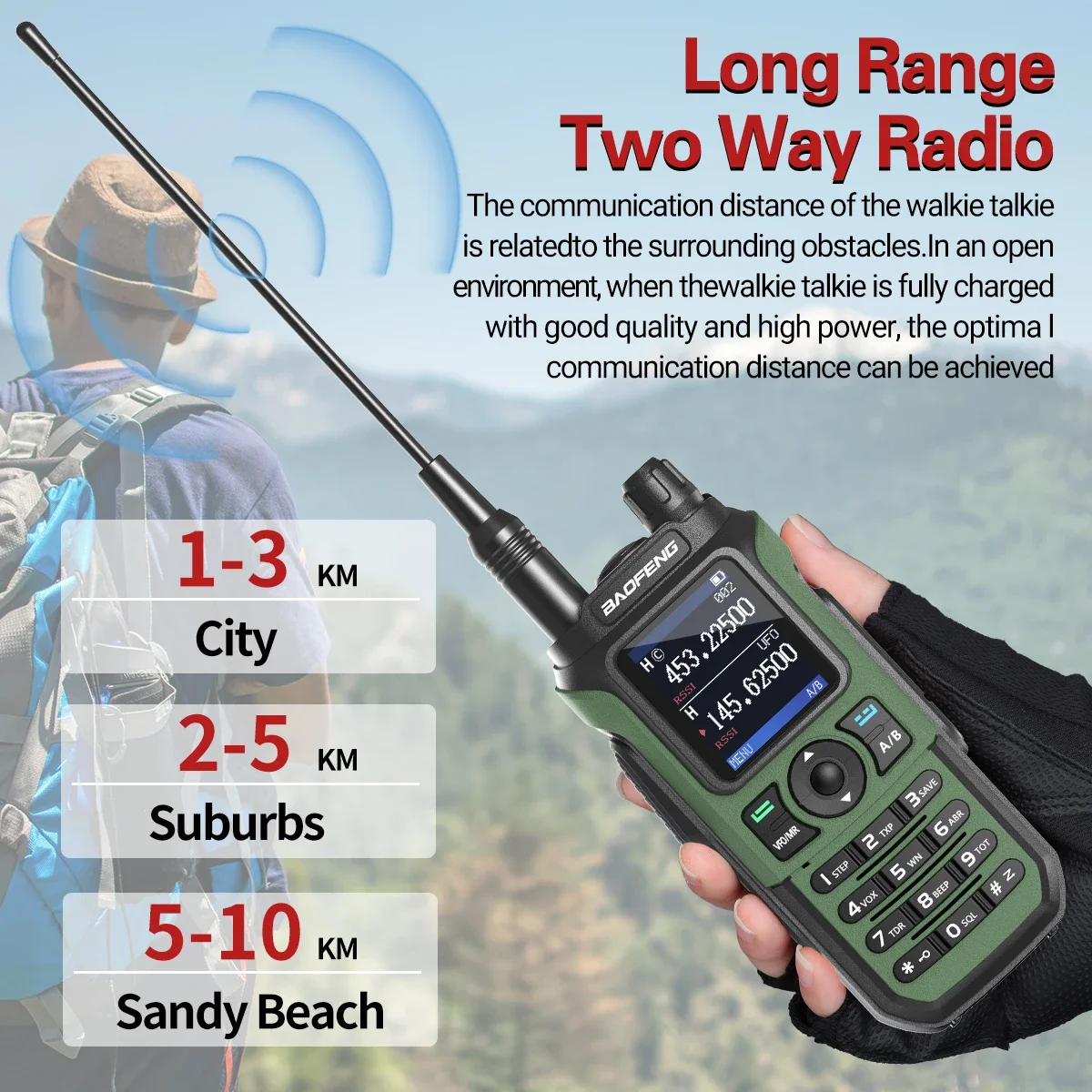 2PCS Baofeng UV-21 PRO V2 Walkie Talkie Long Range Wireless Copy Frequency Type-C Tri band Powerful Waterproof Two Way Radio