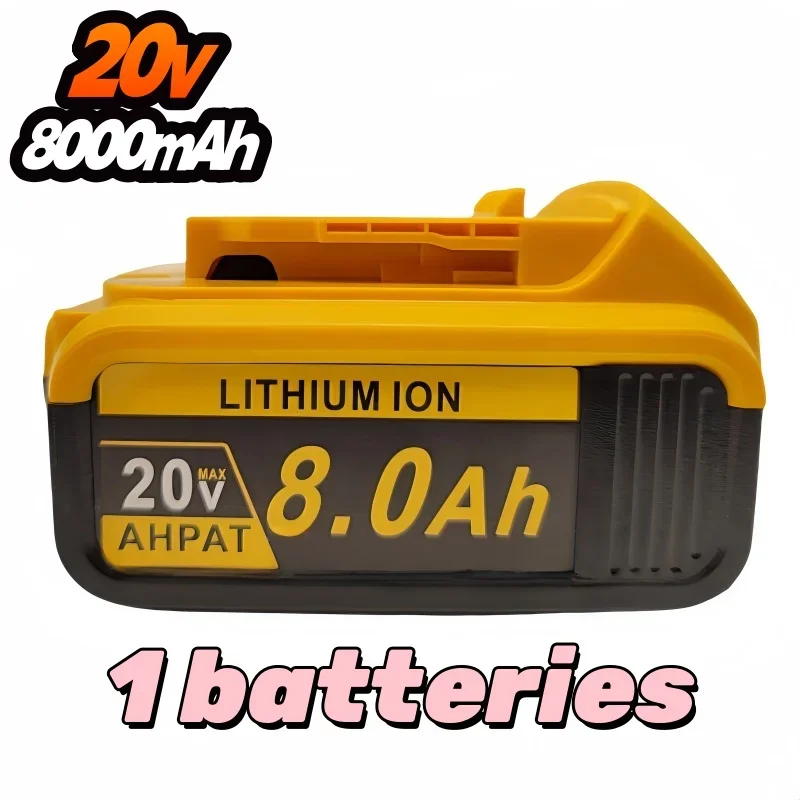 DCB200 20v 8.0Ah lithium-ion battery,replacing DeWalt 18v rechargeable battery DCB184 DCB200 DCB182 DCB180 DCB181 DCB182 DCB201