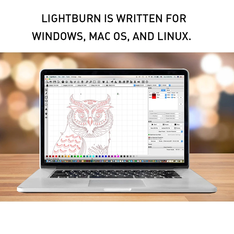 Software LightBurn is layout editing and control software for your laser cutter for Windows Mac OS and Linux