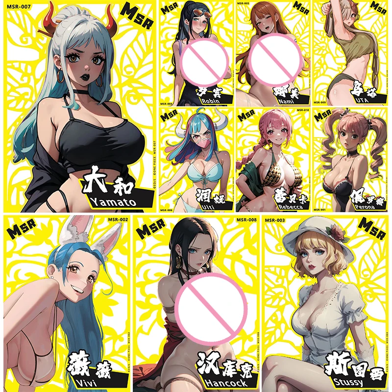 

Anime ONE PIECE MSR series DIY collection card Nami Nico Robin Boa Hancock Nefertari D. Vivi Children's toys Board game card