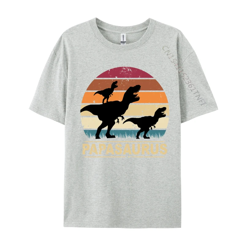 Papa Saurus Dino Twins Papasurus T-shirt Fitted Cosie T Shirt Combed  Cotton Man Tees Cosie T-Shirt Wholesale - Image 4