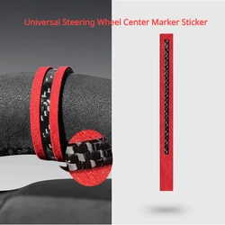 Car Universal Steering Wheel Center Marker Sticker For Tesla BMW Mercedes Benz Audi Made of Alcantara Carbon Fiber Accessories