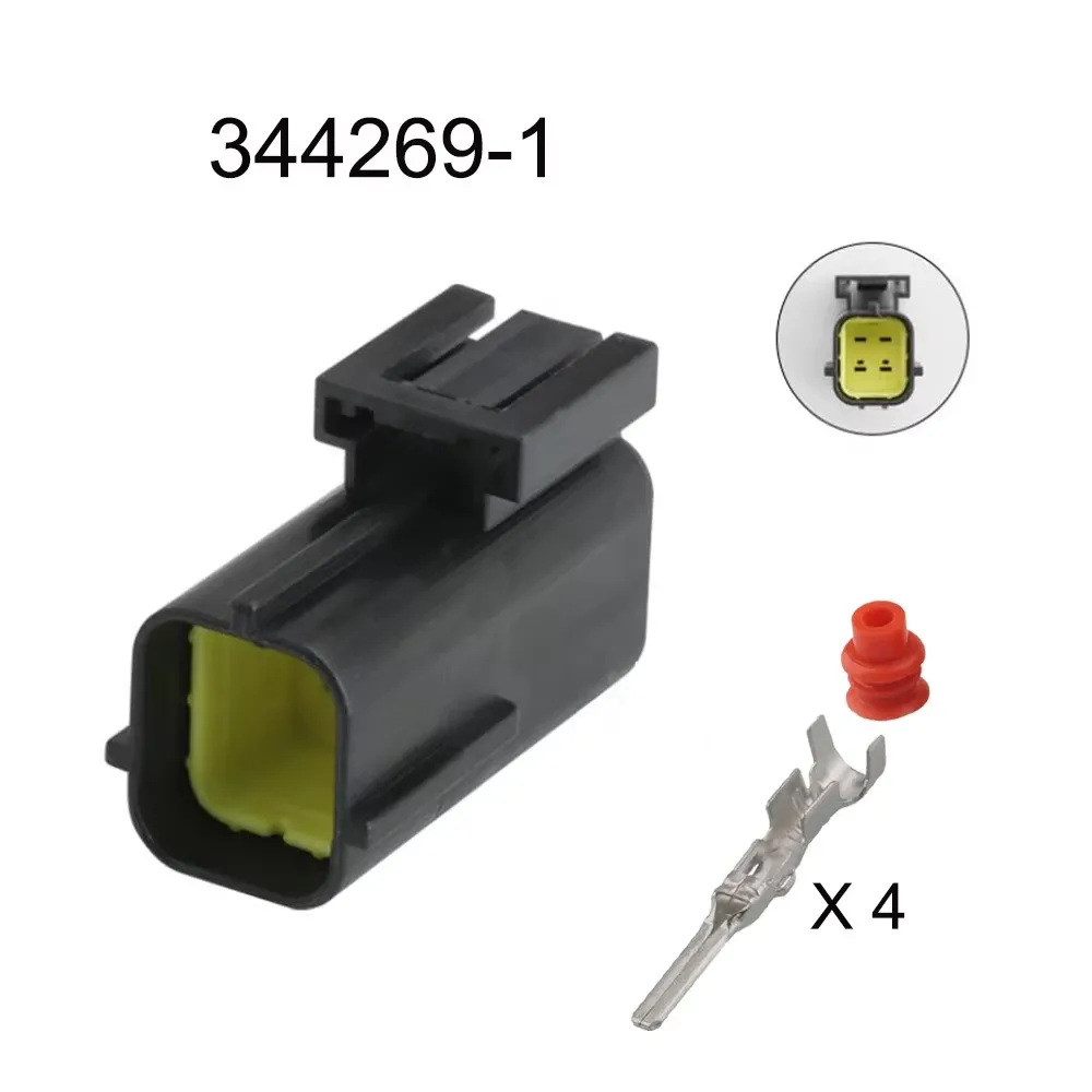 

1 SET 344269-1 auto Waterproof cable connector 4 pin automotive Plug famale male socket Includes terminal seal