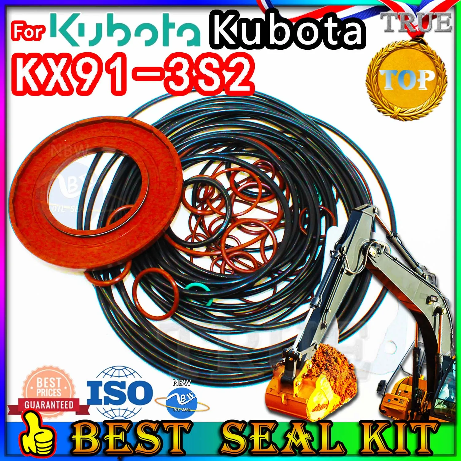 For Kubota KX91-3S2 Oil Seal Repair Kit Boom Arm Bucket Excavator Hydraulic Cylinder KX91 3S2 Main Factory Direct Sales Wheel