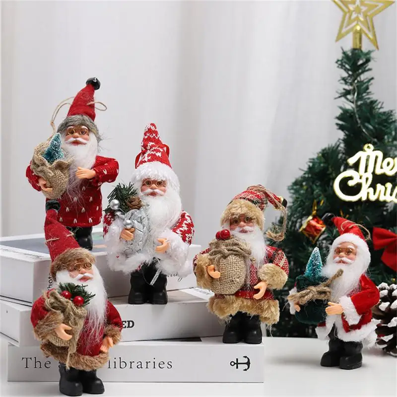 Desktop Decorations Cute Festive Plush Trend Christmas Best Seller Christmas Santa Claus Illustration Showing Santa Claus Doll