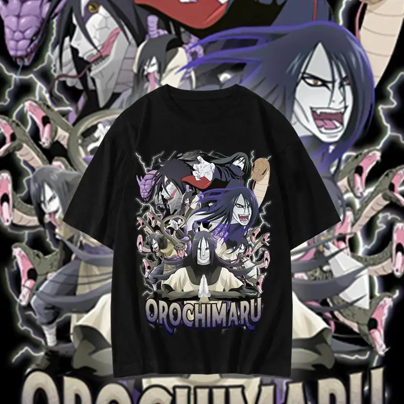 

One of The Three Ninjas Orochimaru Naruto Collaboration T-shirt Summer Student Loose Cotton Short Sleeved Shirt