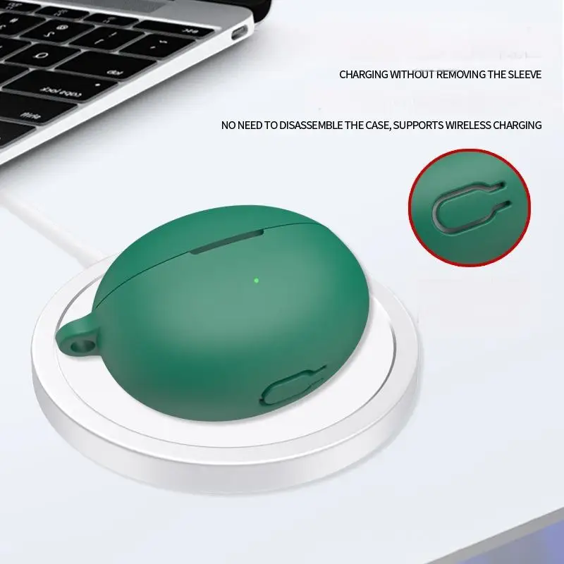 Silicone Protective Case for Huawei FreeBuds 6i 5i Wireless Shockproof Anti-Scratch Headphone Protector With Hook Sleeve