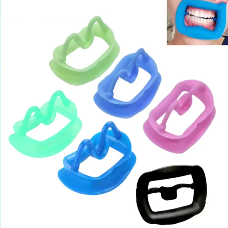 

6 Pcs Soft Silicon Dental Lip Cheek Retractor Mouth Opener 3D Oral Cheek Expand Bite Prop Dentist Orthodontic Tools Autoclavable
