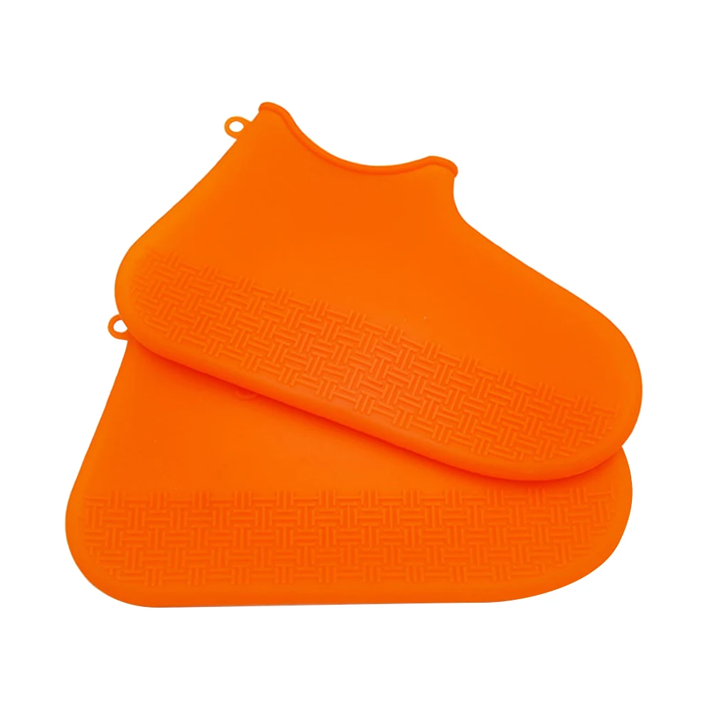 

Waterproof Shoe Cover Boot Covers Overshoes for Hiking Orange Women Foot Soft Silicone Elastic Flexible Great Performance Safety