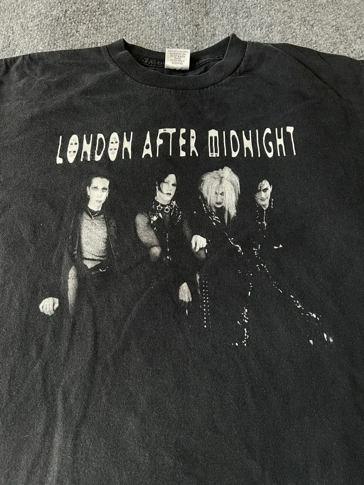 Vintage London After Midnight Shirt RARE Goth Gothic Punk Cinema Strange Bauhaus long sleeves