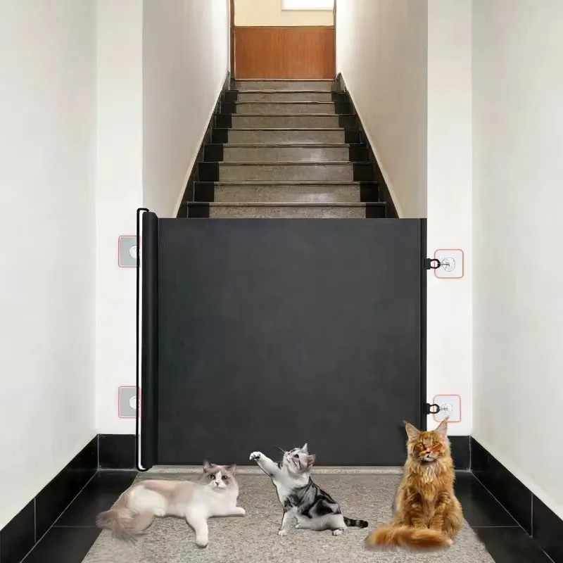 

Dog Gate Fence for Stairs Pet Gates Dogs Screen Mesh Gate Indoor Safety Pet Gate