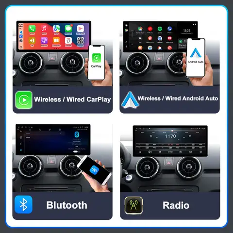 Android 14 Bilradio CarPlay För Audi A1 2012-2018 GPS Bilmultimediaspelare Navi Stereo DSP WIFI BT QLED Pekskärm VHD RHD 8 best sales Audi A1-radio - №6