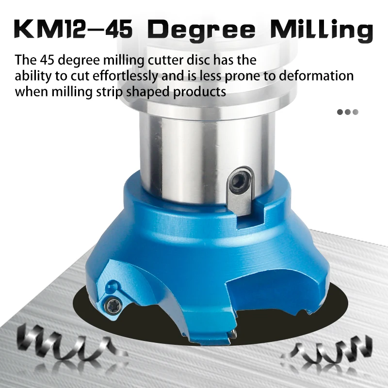 KM12/BAP 400R Face Aluminium Plane Head End Mill Milling Cutter SEKT/APMT Carbide Insert CNC Machine High Hardness Tools