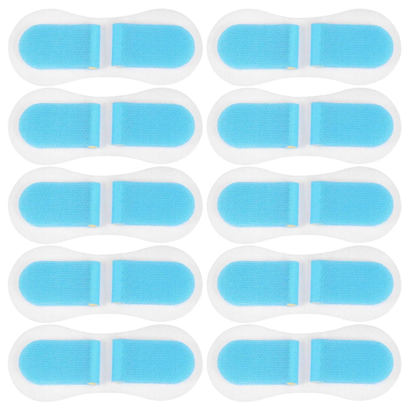 10Pcs Universal Bands Catheter Straps Urine Bag Straps Catheter Bands (White Blue)