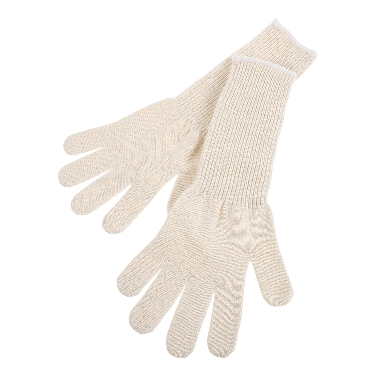 5Pairs Nylon String Long Sleeve Work Gloves Abrasion Resistant Reinforced Cuff Safety Gloves for Construction Warehouse