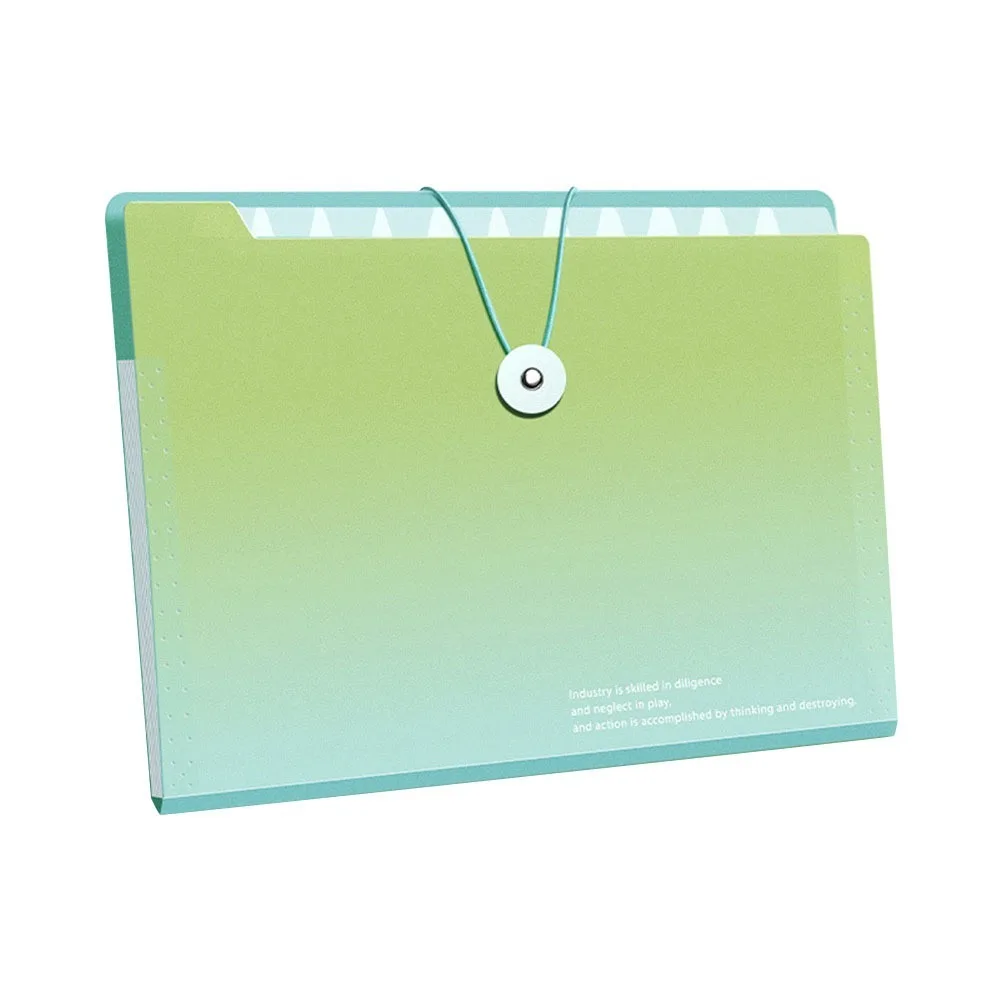 

Gradient Color A4 Document Bag Large Capacity Waterproof File Folder Envelope Folder Organ Bags for Students and Office Workers