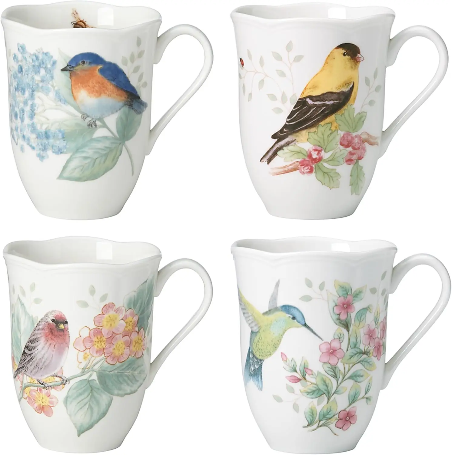 

Butterfly Meadow Flutter Porcelain Mugs, Set of 4, Multicolor - Elegant and Durable