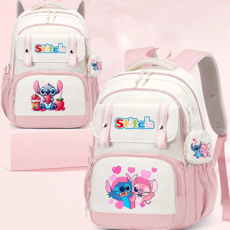 Mochila Lilo Stitch, Mochila para niños y niñas, Mochila para adolescentes y niños, Mochila escolar, Mochila con monedero