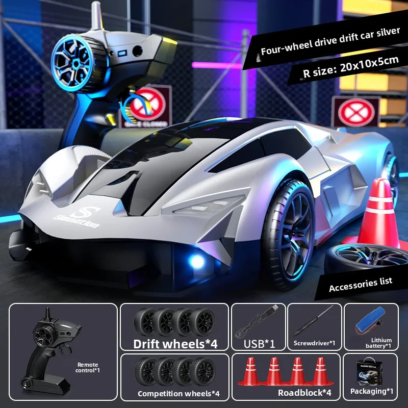 4WD drift RC car racing sports car with led light high-speed professional remote control vehicle kids electric toy birthday gift