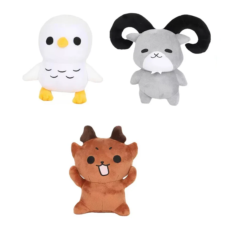 숲속의 99일 염소 봉제 인형 만화 동물 사슴 닭 봉제 인형 생일 크리스마스 선물 장난감 수집품