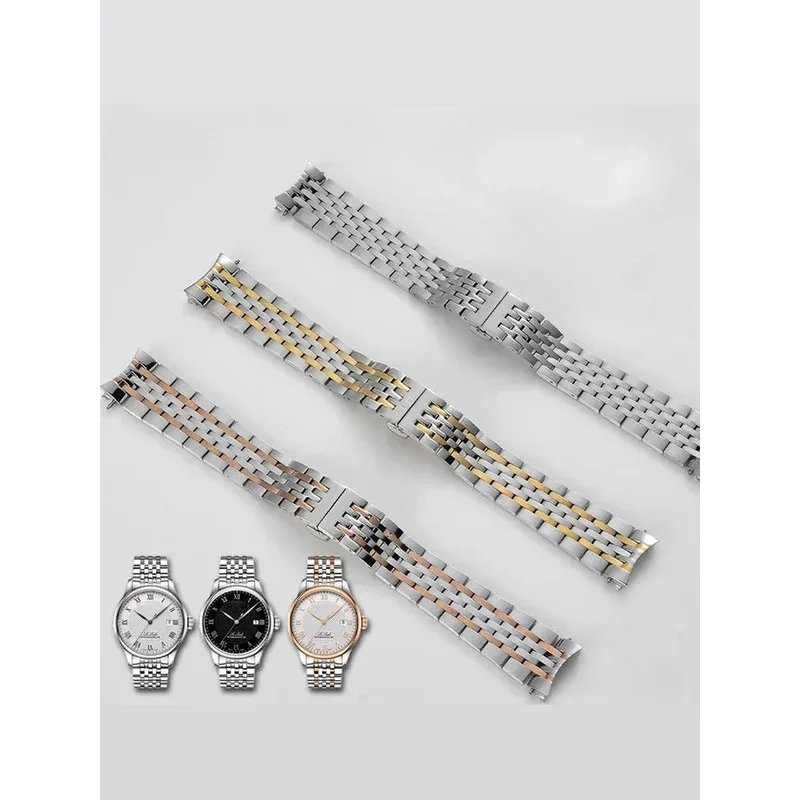 T41/t006 Le Locle t 006407 b 1853 Men's waterproof solid stainless 19mm wrist strap  stainless steel watch band For Tissot