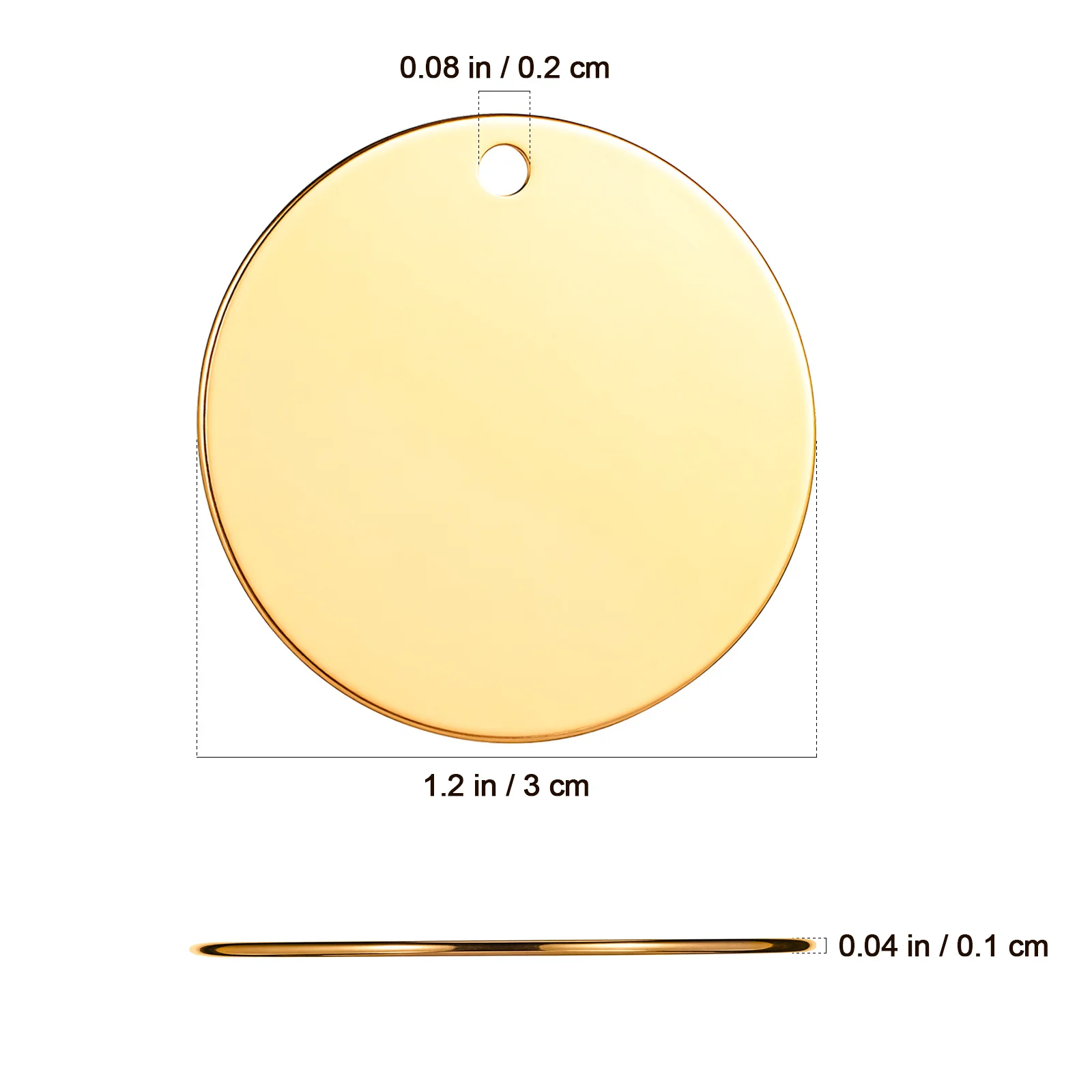10 قطعة الفولاذ المقاوم للصدأ قلادة فارغة جولة قرص مسطح السحر لختم النقش Diy بها بنفسك صنع المجوهرات المفاتيح قلادة الحرفية #4