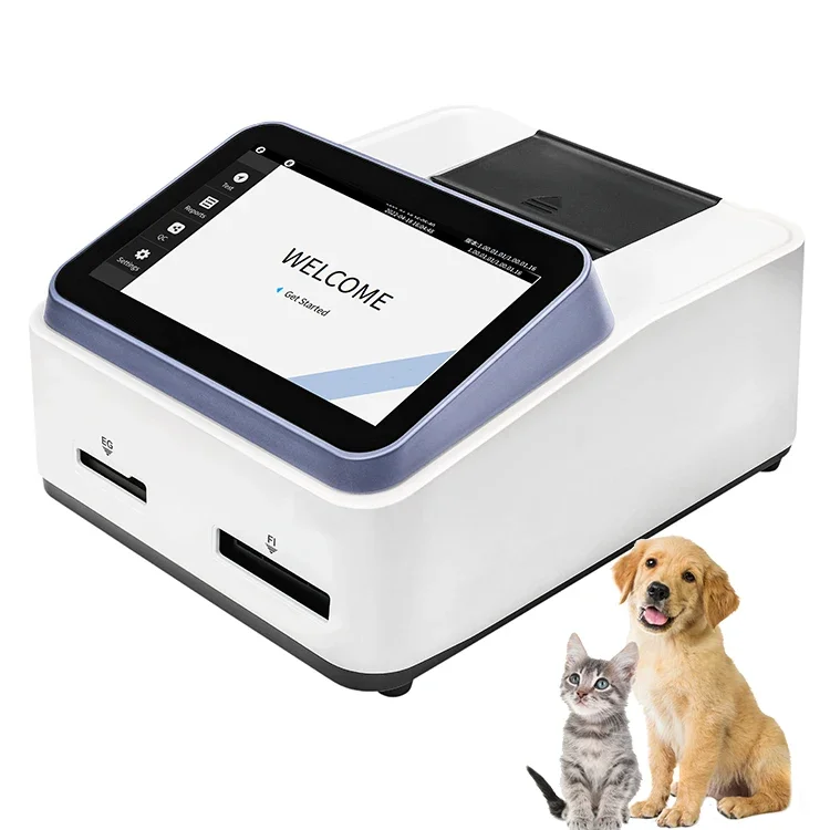 Portable Vet Feline Canine Animal Fluorescence Immunoassay Electrolytes  Gas Analyzer Veterinary