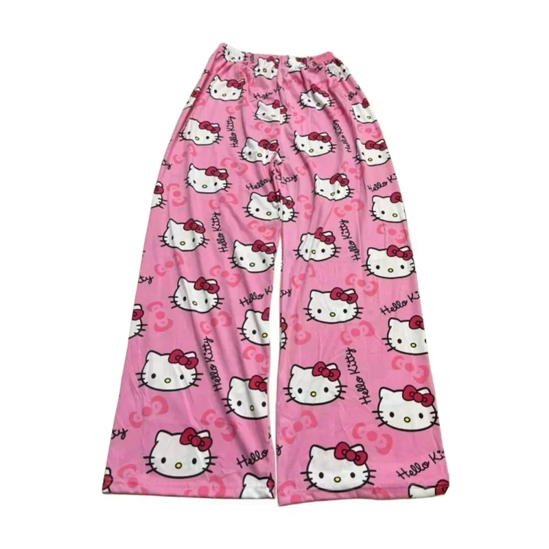 Nieuwe Hello Kitty Wandelbroek Katoen Losse Dames Pyjamabroek Pyjama Vrouwelijke Zomer Dunne Losse Thuis Vrije tijd Zomerbroek Meisje